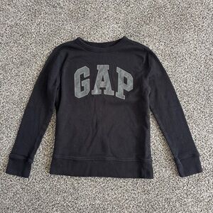 Gap Kids Big Logo Crewneck Sweatshirt Black Size Medium (8) Classic